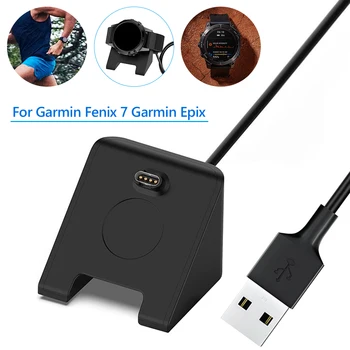 Для Garmin Fenix 7/7 S/7X Garmin Epix 100 см USB-кабель для зарядного устройства, браслет, док-станция для зарядки, подставка для смарт-часов, аксессуары