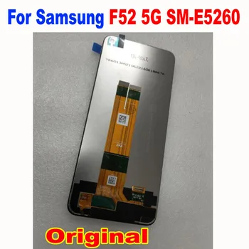100% Оригинальный ЖК-дисплей С Сенсорным Экраном Digitizer Assembly Sensor Mobile Pantalla Для Samsung Galaxy F52 5G SM-E5260 Стеклянная Панель