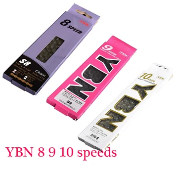 YBN 8 9 10 11 Скоростная цепь Велосипедная цепь MTB Дорожная Велосипедная Цепь Ultralight 11S MTB Chain 24 27 30 33 Скорости