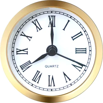 Вставка для мини-часов 2,4-дюймовые круглые кварцевые часы диаметром 61 мм, настраиваемый механизм, миниатюрные часы, белый циферблат, римские цифры