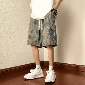 Мужские повседневные шорты Модные хлопковые женские брюки Y2k Мешковатый Баскетбол Harajuku Летняя Широкая хлопковая одежда в стиле хип-хоп