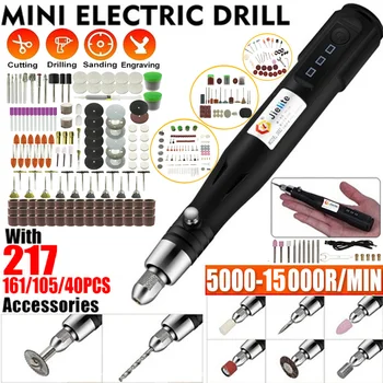 Ручная Мини-электрическая шлифовальная машина USB со скоростью 15000 об/мин, дрель, Гравировальная ручка, Полировальный станок с вращающимся инструментом Dremel, Аксессуары для инструментов DIY Set