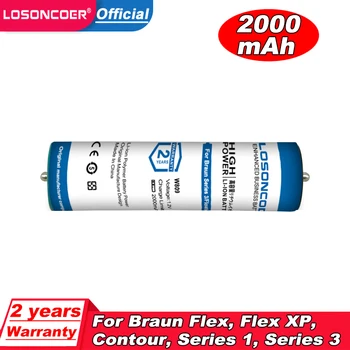 2ШТ 2000 мАч Аккумулятор для Электробритвы W809 150S-1 320S-4 380S-4 390CC-4 350CC-4 330S-5 330 Для серии Braun Ni-MH Аккумулятор для FDK