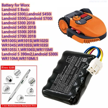 Аккумулятор для Садовых инструментов 20V/2500mAh WA3230, 50032492, WA3231, 50032774 для Worx Landroid S Basic, S300, S450i, S500i, WR115MI, WR110MI