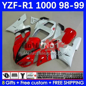 Корпус для YAMAHA YZF R 1 1000 куб. см 1000CC 98-99 красный глянцевый 156No.51 YZF R1 YZF1000 YZFR1 98 99 YZF-1000 YZF-R1 1998 1999 Обтекатель