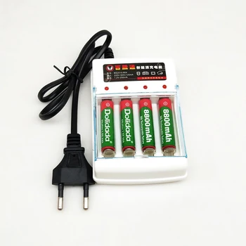 Зарядное устройство AA, 4 слота, зарядное устройство AAA, быстрая зарядка AA /AAA Ni-cd, перезаряжаемый смарт-штекер US/ EU для зарядки аккумулятора напряжением 1,2 В