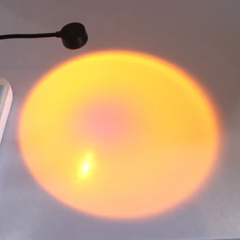 Креативная лампа Sunset, светодиодный USB-ночник, проектор, настенное атмосферное освещение для спальни, Домашний декор, реквизит для фотосъемки