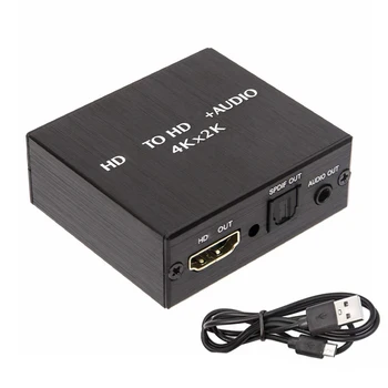 4K x 2K Video Audio Extractor HDMI-Совместимый Аудио Конвертер 3,5 ММ SPDIF Оптический Адаптер-Разветвитель Стереовыхода TOSLINK