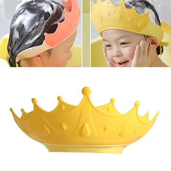 Детская водонепроницаемая шапочка для ванны, безопасная шапочка для защиты ушей ребенка, Регулируемые аксессуары для купания, защита глаз и ушей, костюм из ПВХ для детей 0-6 лет