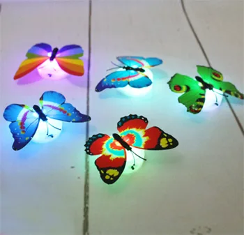 3D бабочка Детская комната Спальня Домашний декор Наклейка светится в темноте DIY Домашний декор ночник