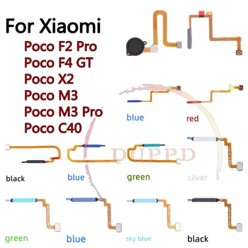 100% Оригинал Для Xiaomi Poco F2 M3 Pro X2 C40 F4 GT Датчик Отпечатков Пальцев Кнопка Возврата Домой Клавиша Гибкого Кабеля Замена