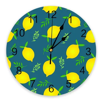 Летние настенные часы из ПВХ с фруктами и лимоном, современный дизайн, украшение гостиной, настенные часы Home Decore, настенные цифровые часы