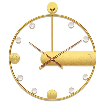Декоративные бесшумные настенные часы для креативной гостиной, Круглое кольцо с блестящими бриллиантами, циферблат высокой плотности.