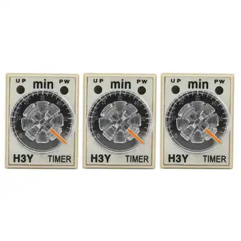 Реле времени универсальное с высоким таймером типа H3Y-2 электрическое 8-контактное