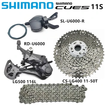 Велосипедная коробка передач SHIMANO CUES MTB SL RD U6000 1 *11S и цепь LG500 116L CS-LG400 11-50T Новый комплект