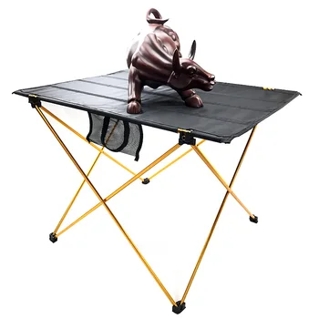Многофункциональный легкий складной стол для кемпинга из алюминиевого сплава, портативный стол для пикника и барбекю для пеших прогулок на открытом воздухе
