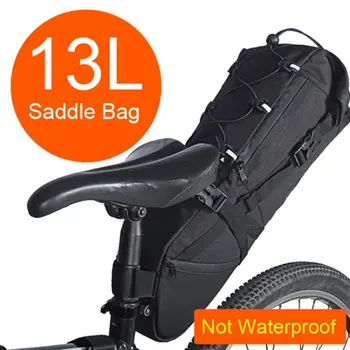 Задняя сумка для велосипеда со светоотражающей полосой, износостойкие Аксессуары, складные устойчивые сверхпрочные сумки под сиденьем, 13 л