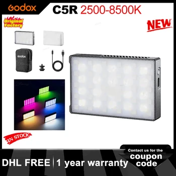 Godox C5R Knowledge RGB Creative Light 2500-8500K 5W Портативное Мини-Карманное RGB-Видео Освещение для DSLR Камеры Light Vlogging Live
