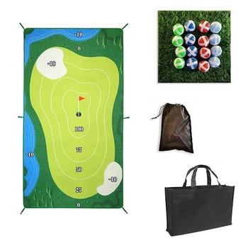 Коврик для игры в гольф с 16 шариками для захвата (клюшка в комплект не входит), подарок для мужчин, коврик для гольфа, детская игра дома, на заднем дворе, в офисе