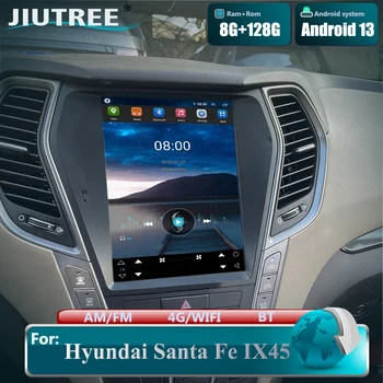 Android 13 Автомобильная Радионавигация GPS Для Hyundai Santa Fe IX45 2013-2017 Tesla Style Screen Автомобильный Стерео Мультимедийный Плеер Carplay