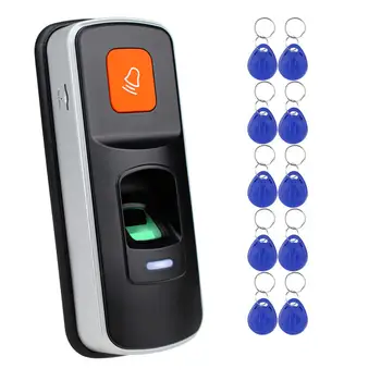 LPSECURITY WG26 Считыватель биометрического контроля доступа по отпечаткам пальцев поддерживает 3000 RFID-карт дверного реле с 10 шт брелками для ключей