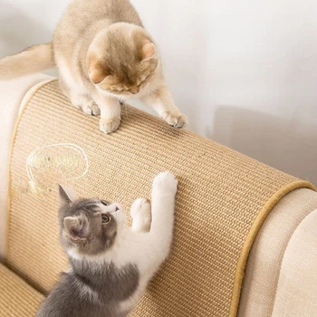 Когтеточка для кошек Сизалевый коврик Кошачьи когти для снятия скуки Коврик из натурального сизаля Безопасность и защита окружающей среды