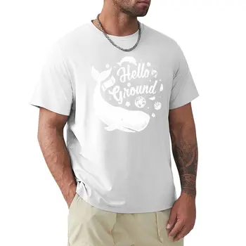 Футболка Hello Ground, однотонная футболка, футболка с коротким рукавом, мужская футболка