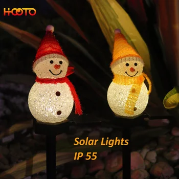 Новый солнечный Торшерный светильник Рождественский Декоративный Светильник в виде Снеговика Уличный Садовый Ландшафтный светильник IP55
