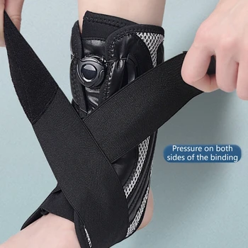 F1FD Бандаж с ремешком для поддержки лодыжки Регулируемый бандаж для лодыжки Ортопедический бандаж для баскетбола