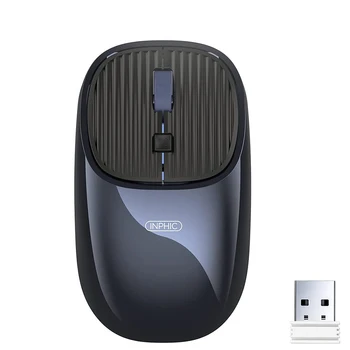 Беспроводная мышь USB 2,4 ГГц Офисная игровая Домашняя офисная мышь USB 2400 точек на дюйм Беспроводная мышь с отключением звука от аккумулятора Черная мышь для девочек