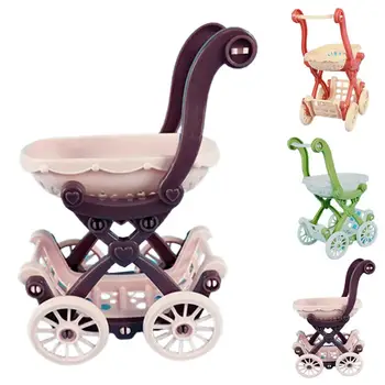 Корзина для покупок Игрушки-модели колясок Аксессуары для пластиковых кукол Корзина для покупок для украшения