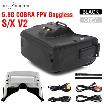 SKYZONE Cobra SX V2 FPV Видео Очки 800x480 4.3дюйма Cobra 1280x720 4.1 дюйма 5.8G 48CH Приемник Head Tracker DVR для Гоночного Дрона FPV