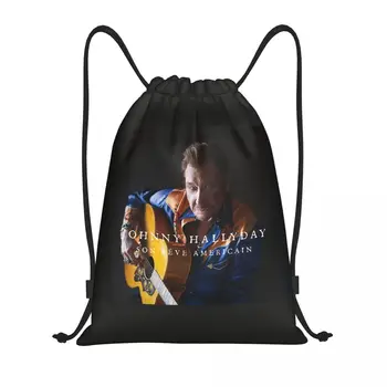 Сумки-рюкзаки Johnny Hallyday Reve Americain на шнурке, легкие сумки французского рок-певца, спортивные сумки для спортзала, сумки для покупок