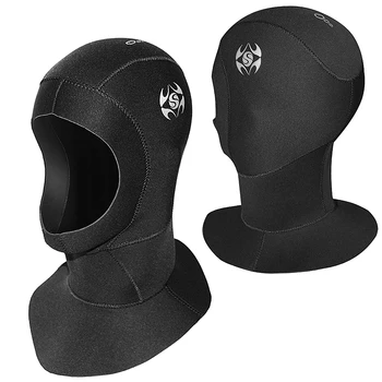 Водолазная шапочка с наплечником из термопластичного неопрена толщиной 3 мм, капюшон для дайвинга, шапка для гидрокостюма, теплая шапочка для дайвинга для водных видов спорта, гидрокостюм Защищает волосы
