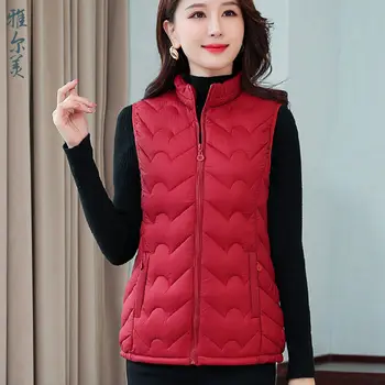 2023 Новое женское модное повседневное осенне-зимнее пальто, женский жилет без рукавов, короткая куртка, Однотонный Корейский женский жилет, верхняя одежда
