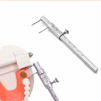 Стоматологический ортодонтический скользящий штангенциркуль для измерения зубных имплантатов, штангенциркуль, линейка 0-80 мм, измерительный инструмент