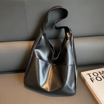 Нишевый дизайн, повседневная сумка большой емкости, женская новинка 2023 года, модная сумка-тоут, простая сумка для пельменей на одно плечо для поездок на работу
