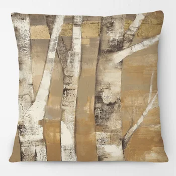 Чехлы для подушек из натурального березового дерева Wild Home Decorative Sofa Throw Pillow Case