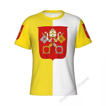 3D футболка с флагом Ватикана, Мужская футболка для бега, Узкая короткая футболка, мужской тренажерный зал, бодибилдинг, Топы для тренировок, одежда